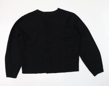 H&M Womens Black  Viscose Pullover Sweatshirt Size M
