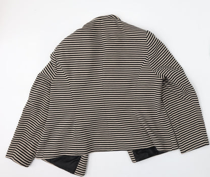 Debenhams Womens Multicoloured Striped Polyester Jacket Blazer Size 18