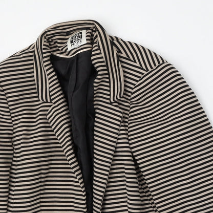 Debenhams Womens Multicoloured Striped Polyester Jacket Blazer Size 18