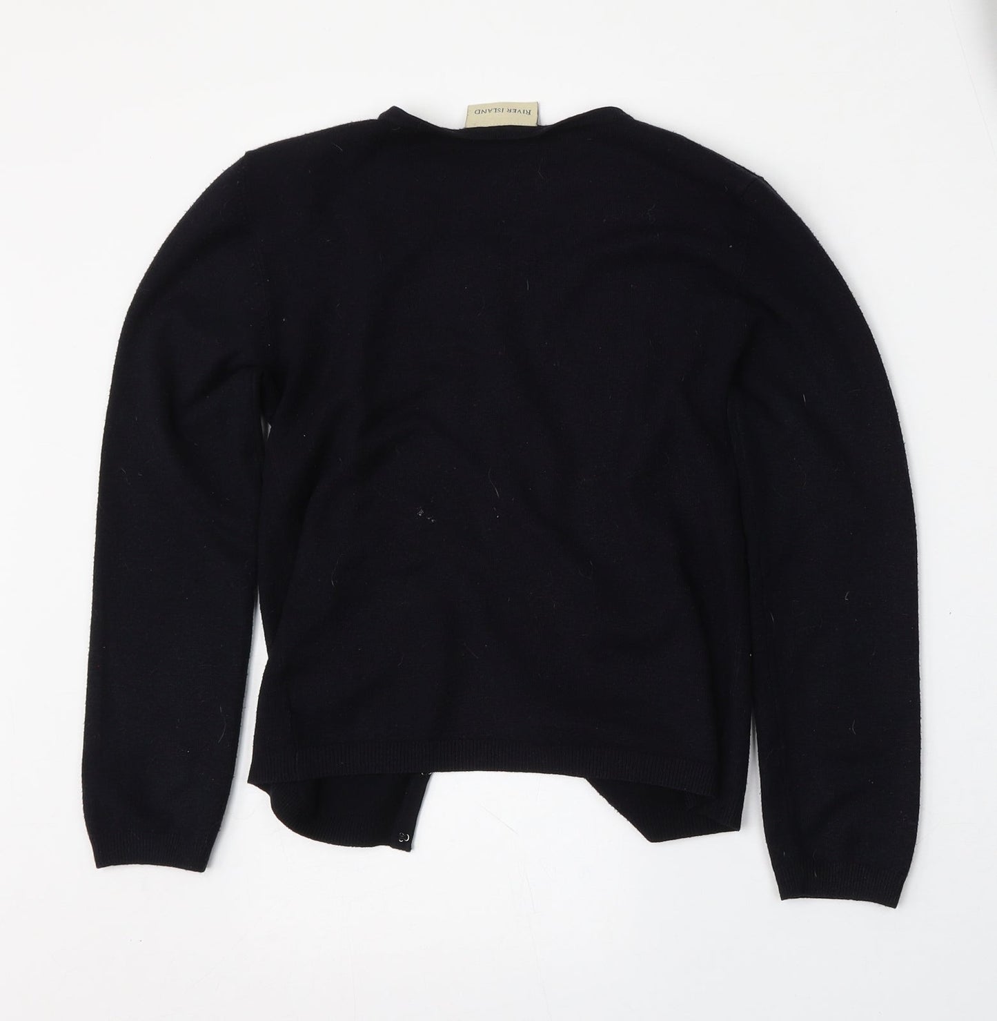 Womens UK Size S River Island Black Cardigan Jumper