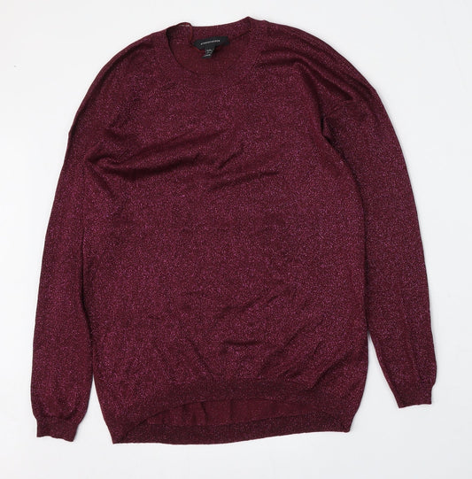 Atmosphere Womens Purple Round Neck  Viscose Pullover Jumper Size 8