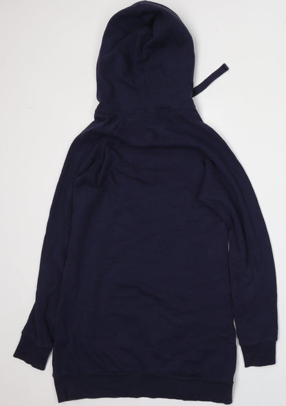 New Look Womens Blue  Cotton Pullover Hoodie Size 10