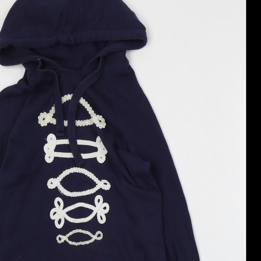 New Look Womens Blue  Cotton Pullover Hoodie Size 10