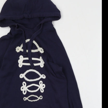 New Look Womens Blue  Cotton Pullover Hoodie Size 10