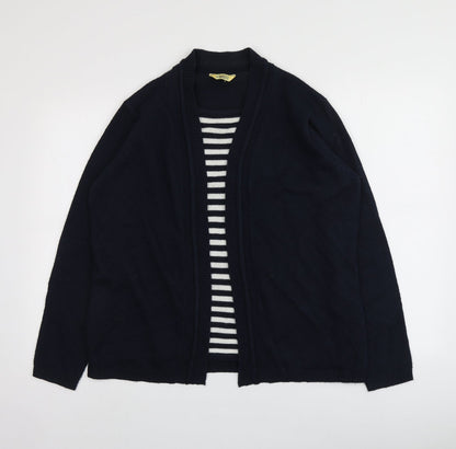 Classics Womens Blue V-Neck Plaid Acrylic Pullover Jumper Size 16