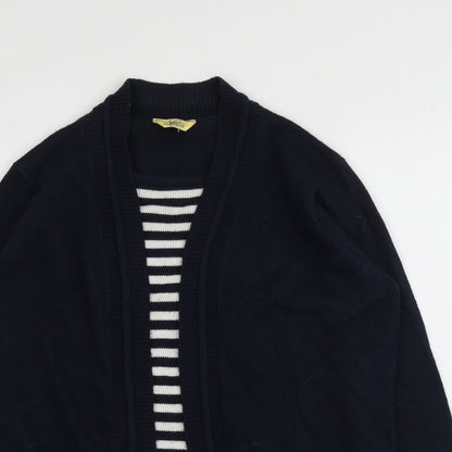 Classics Womens Blue V-Neck Plaid Acrylic Pullover Jumper Size 16