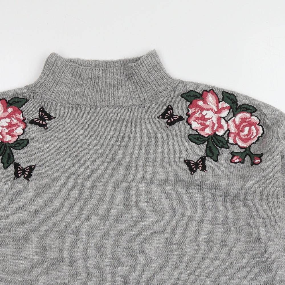 Womens UK Size S New Look Grey Pullover Jumper