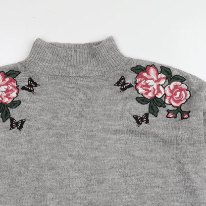 Womens UK Size S New Look Grey Pullover Jumper