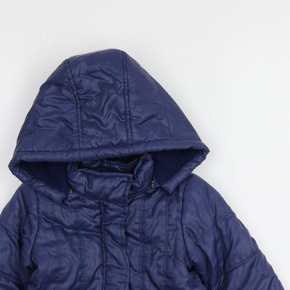 Close-up detail of Blukids girls’ blue jacket, size 18, months