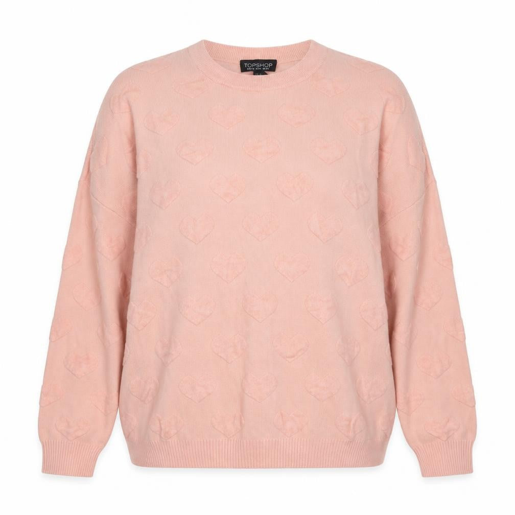 Womens UK Size 10 Topshop Pink Pullover Jumper
