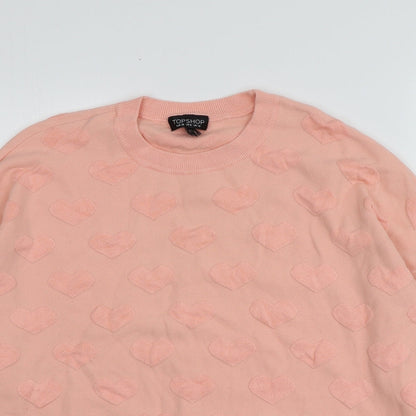 Womens UK Size 10 Topshop Pink Pullover Jumper