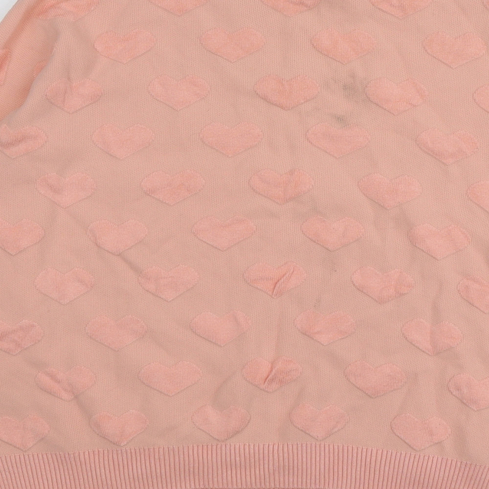 Womens UK Size 10 Topshop Pink Pullover Jumper