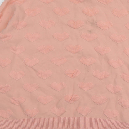 Womens UK Size 10 Topshop Pink Pullover Jumper