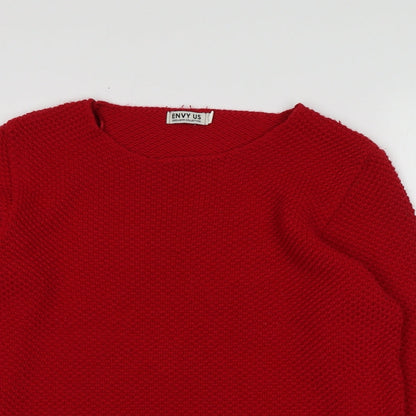 Womens UK Size L ENVY US Red Pullover Jumper