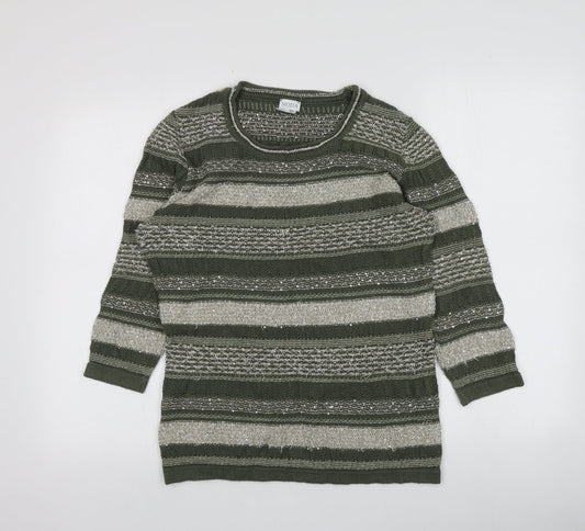 Womens UK Size 14 MONA Green Pullover Jumper