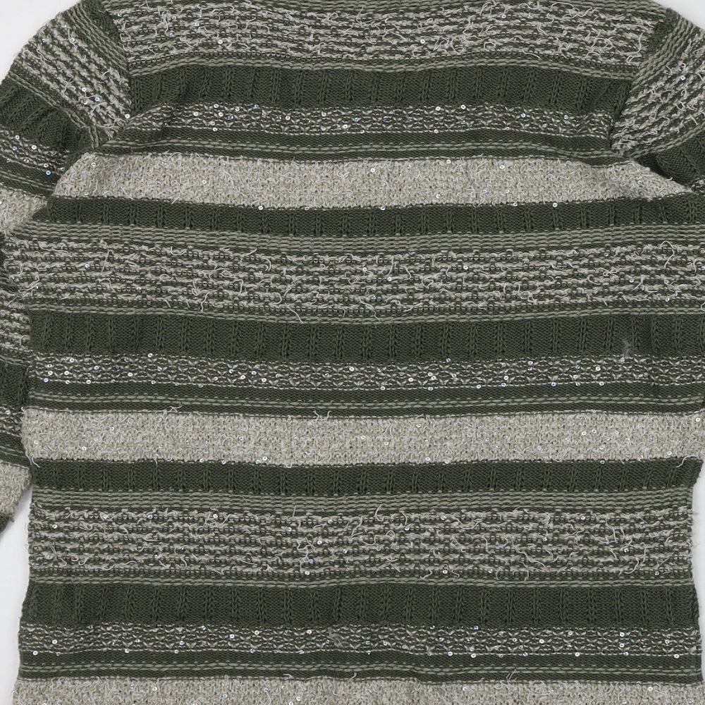 Womens UK Size 14 MONA Green Pullover Jumper