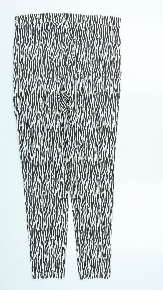 Quiz Womens Multicoloured Geometric Cotton Straight Jeans Size 12 L27 in Regular Zip