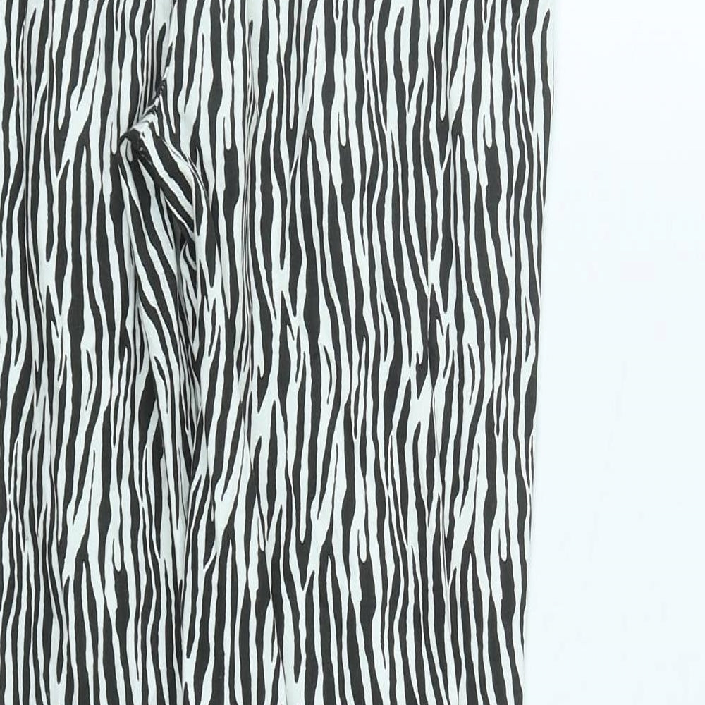 Quiz Womens Multicoloured Geometric Cotton Straight Jeans Size 12 L27 in Regular Zip