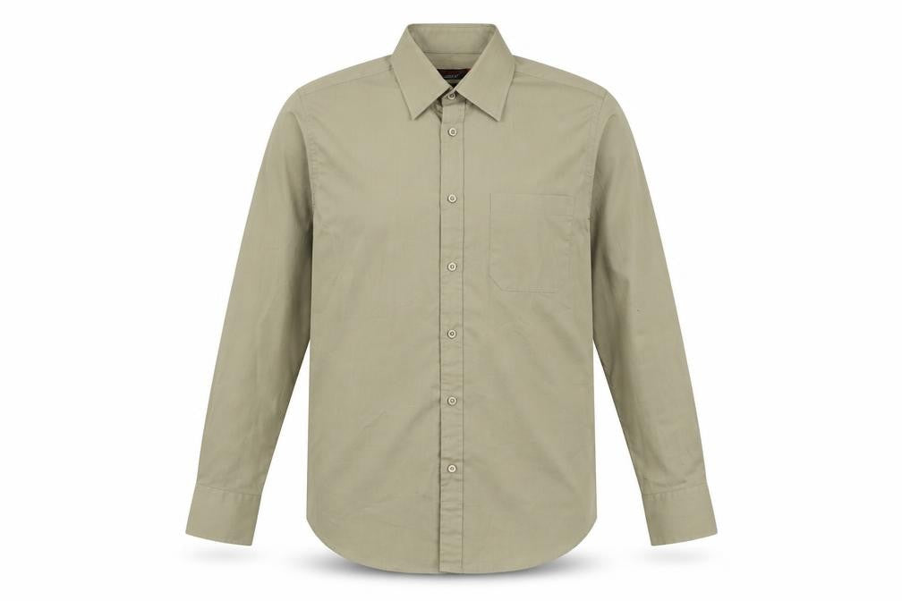Mens UK Size 14.5 Burton Brown  Button-Up Long Sleeve Casual Shirt