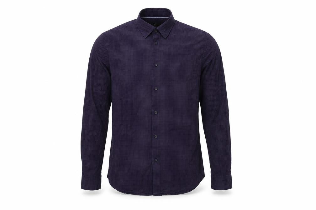 Mens UK Size M Marks and Spencer Purple  Button-Up Long Sleeve Casual Shirt