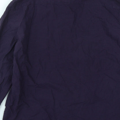 Mens UK Size M Marks and Spencer Purple  Button-Up Long Sleeve Casual Shirt