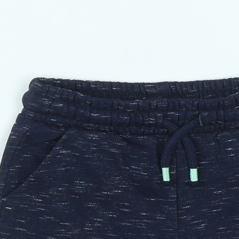 F&F  Boys Blue  Cotton Cropped Trousers Size 18-24 Months  Drawstring - Jurassic World