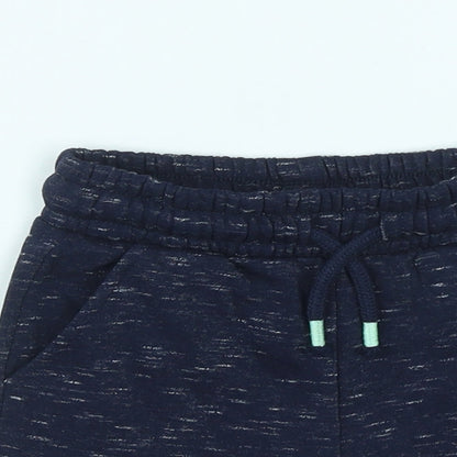 F&F  Boys Blue  Cotton Cropped Trousers Size 18-24 Months  Drawstring - Jurassic World