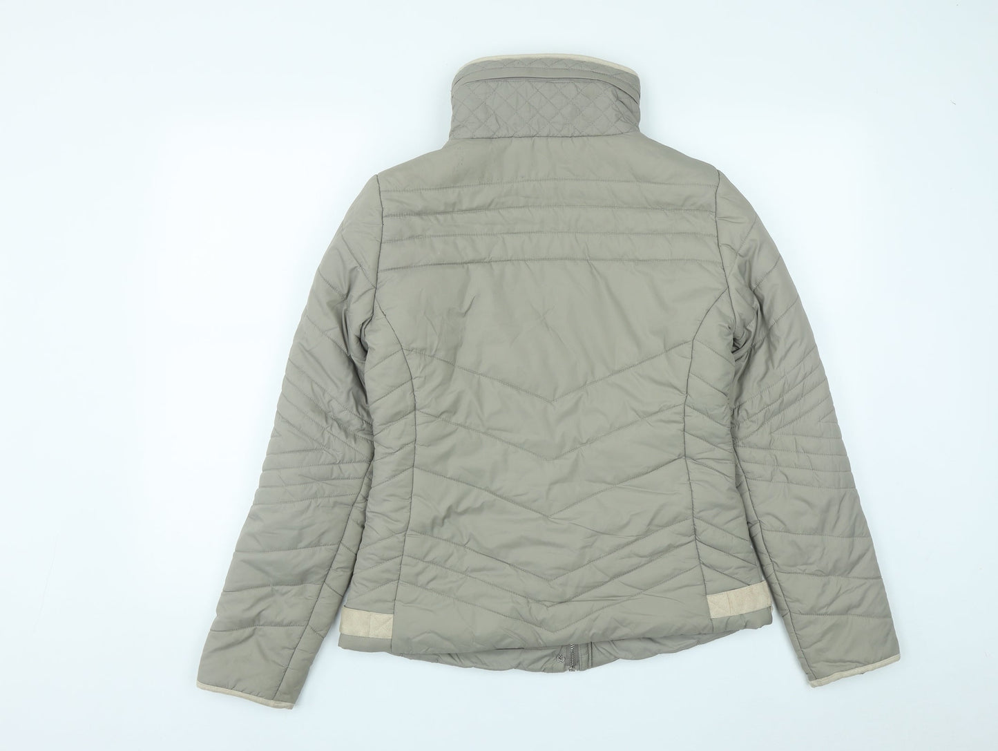 Womens UK Size 10 New Look Beige Quilted Coat