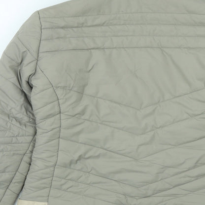 Womens UK Size 10 New Look Beige Quilted Coat
