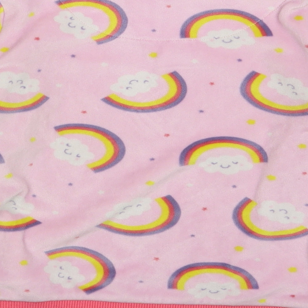 M&Co Girls Pink Geometric Polyester Top Pyjama Top Size 3-4 Years  Pullover