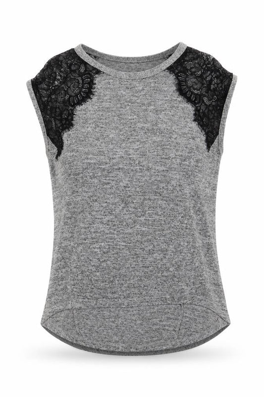 Womens UK Size 6 Miss Selfridge Grey Basic T-Shirt