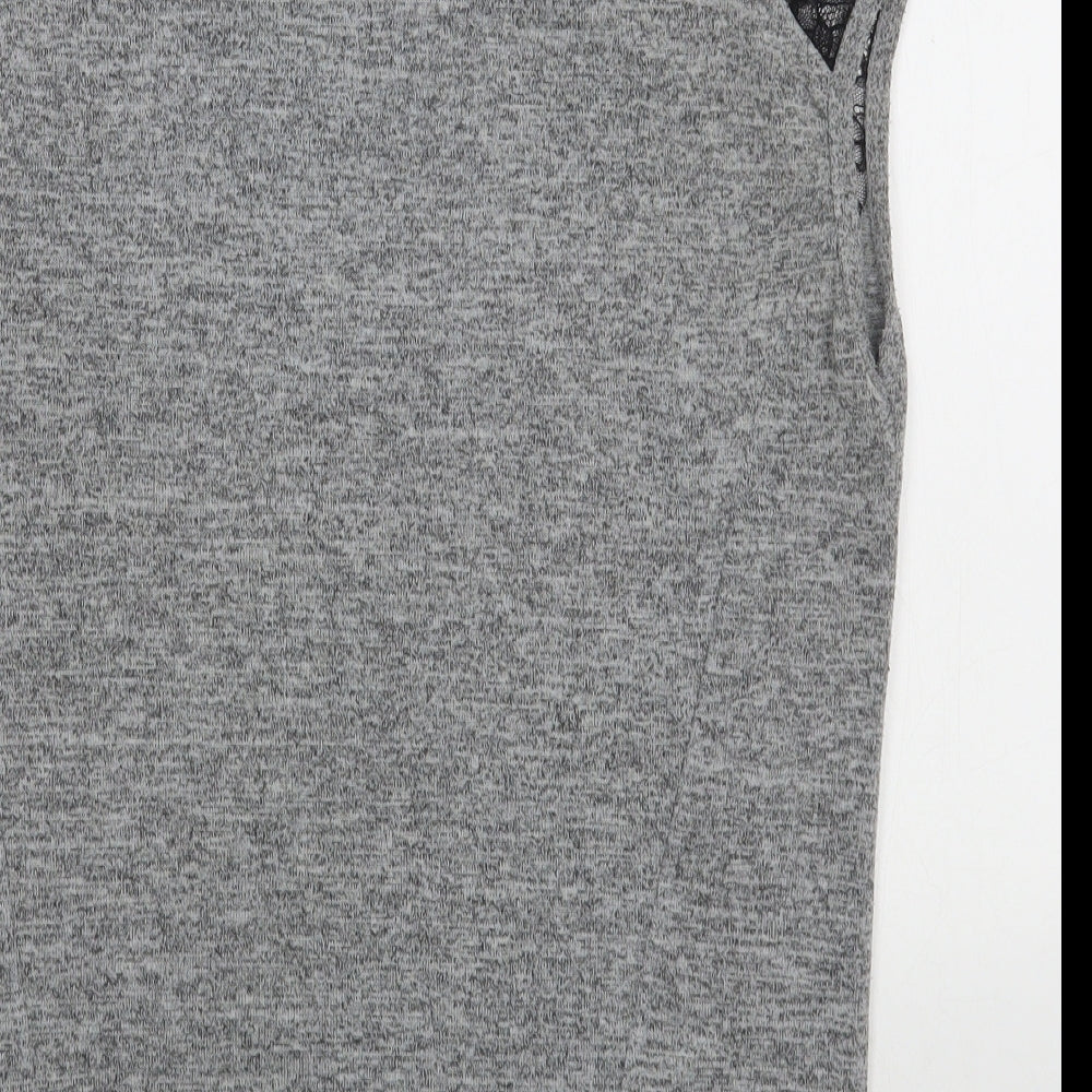 Womens UK Size 6 Miss Selfridge Grey Basic T-Shirt