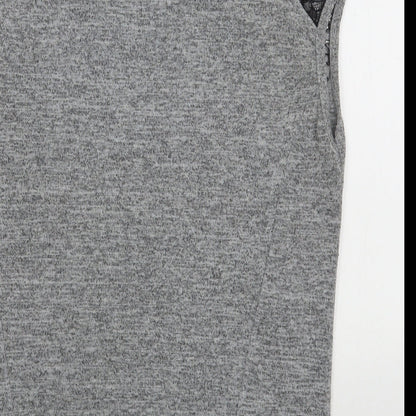 Womens UK Size 6 Miss Selfridge Grey Basic T-Shirt