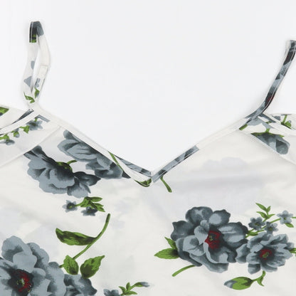 Womens UK Size L Preworn White Basic Blouse