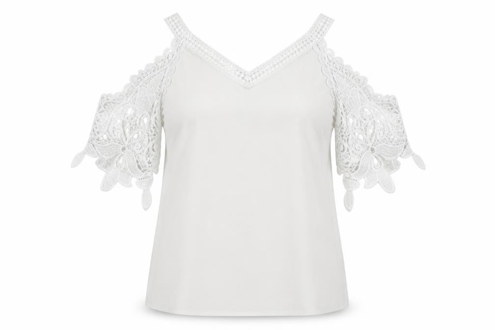 Womens UK Size L Preworn White Basic Blouse