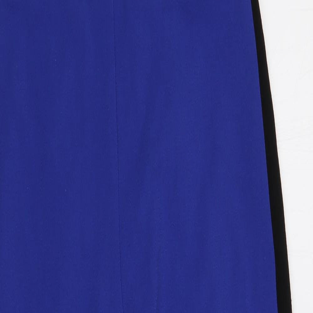 Missguided Womens Blue  Polyester Trousers Outfit/Set Size 10  Zip