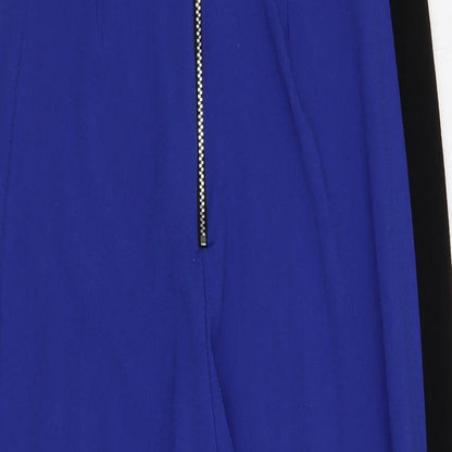 Missguided Womens Blue  Polyester Trousers Outfit/Set Size 10  Zip