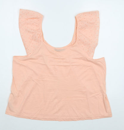 Womens UK Size L Dunnes Stores Pink Basic Blouse
