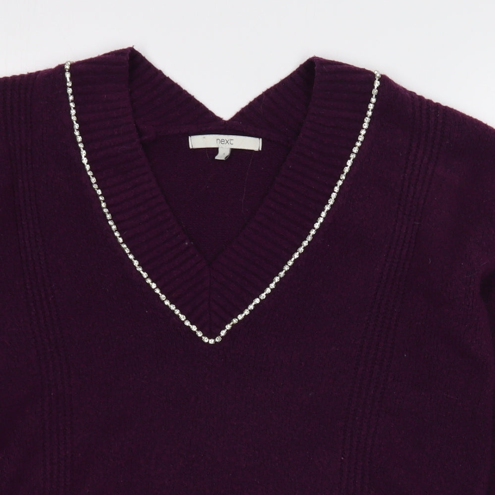 Womens UK Size S NEXT Purple Pullover Jumper