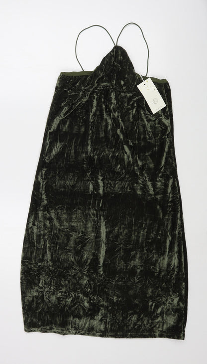 JCL Womens Green  Polyester A-Line  Size M  Halter Pullover
