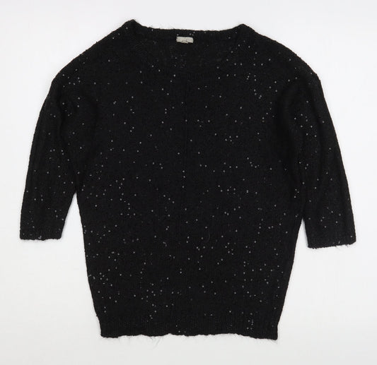 Womens UK Size S OVS Black Pullover Jumper