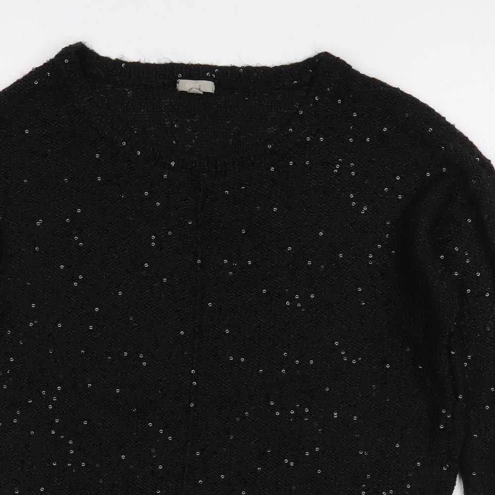 Womens UK Size S OVS Black Pullover Jumper