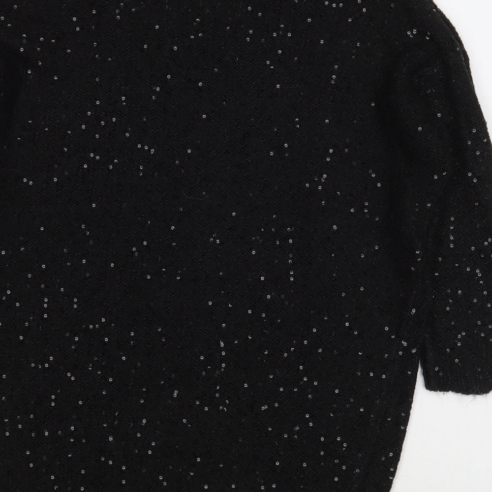 Womens UK Size S OVS Black Pullover Jumper