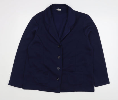 Damart Womens Blue   Jacket  Size M  Button