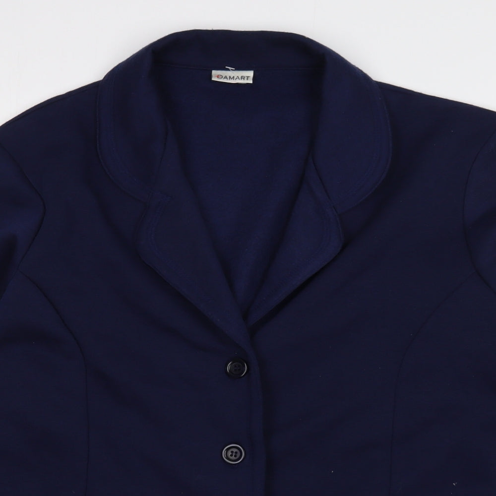Damart Womens Blue   Jacket  Size M  Button
