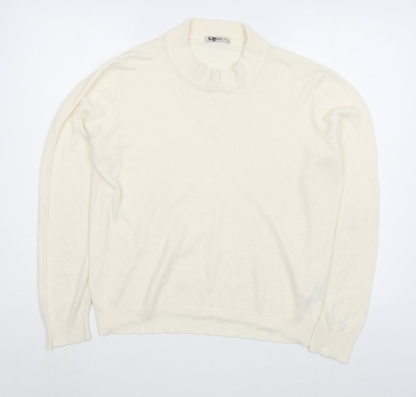 Womens UK Size 16 Marks and Spencer White Pullover Jumper
