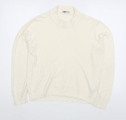 Womens UK Size 16 Marks and Spencer White Pullover Jumper