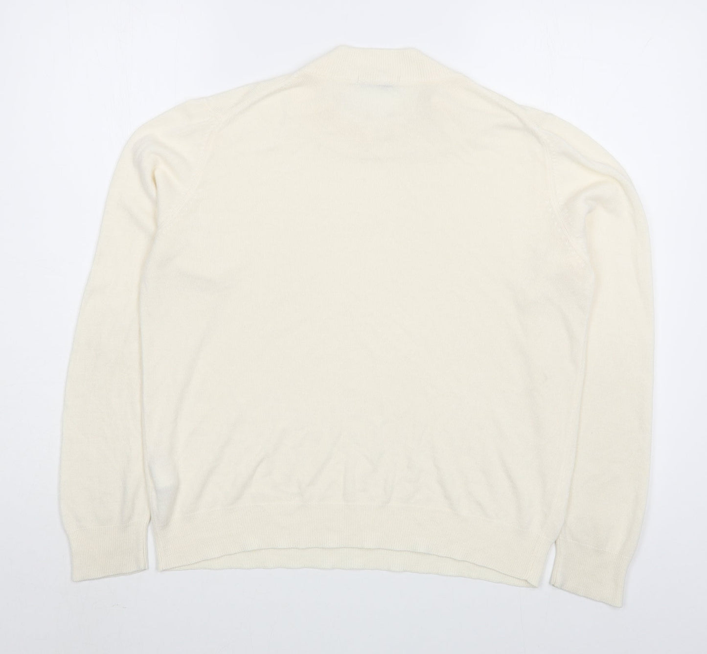 Womens UK Size 16 Marks and Spencer White Pullover Jumper