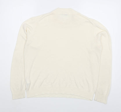 Womens UK Size 16 Marks and Spencer White Pullover Jumper