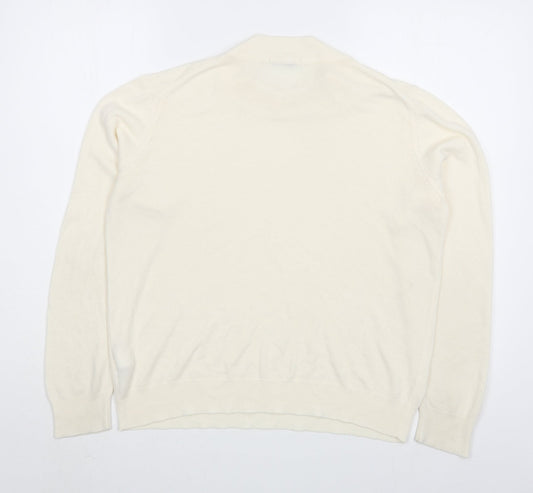 Womens UK Size 16 Marks and Spencer White Pullover Jumper